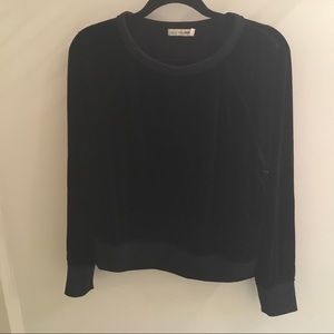 Rag and Bone Velour Crewneck Pullover Sweatshirt